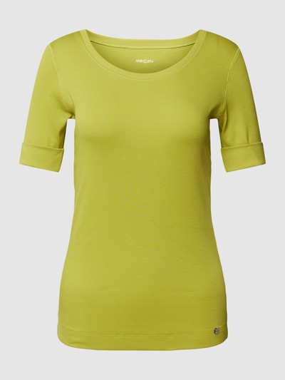 Marc Cain T-Shirt aus Baumwoll-Elasthan-Mix mit U-Boot-Ausschnitt Apfel 2