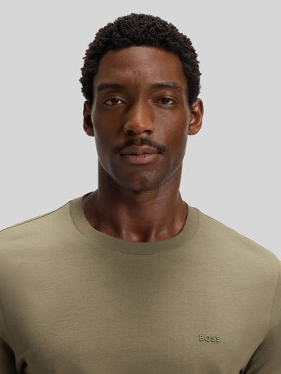 BOSS Regular Fit T-Shirt aus reiner Baumwolle Modell 'THOMPSON' Schlamm 3