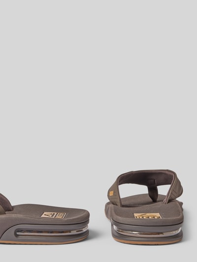 REEF Teenslippers met labeldetails, model 'FANNING' Donkerbruin - 2
