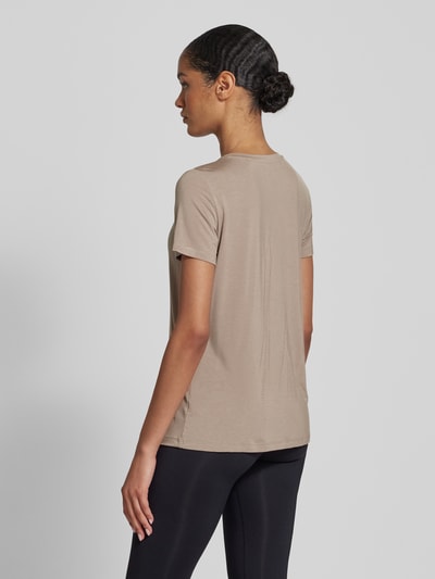 Schiesser T-Shirt mit geripptem Rundhalsausschnitt Taupe 5