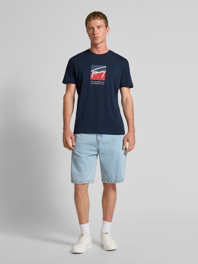 Tommy Jeans Regular Fit T-Shirt aus reiner Baumwolle Marine 1