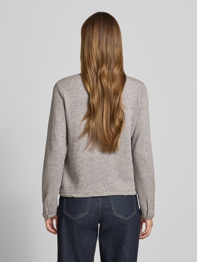 Polo Ralph Lauren Regular Fit Jacke in Strick-Optik mit Logo-Stitching Dunkelgrau 5