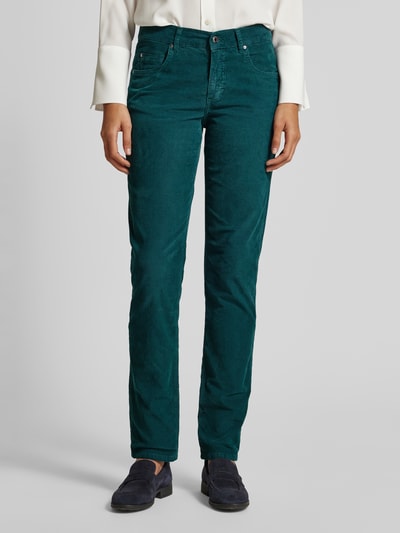 Angels Slim fit jeans in 5-pocketmodel, model 'Cici' Smaragdgroen - 4