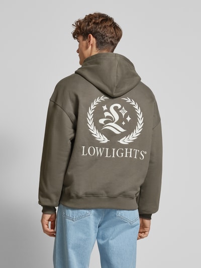 Low Lights Studios Oversized Sweatjacke mit Kapuze Stein 5