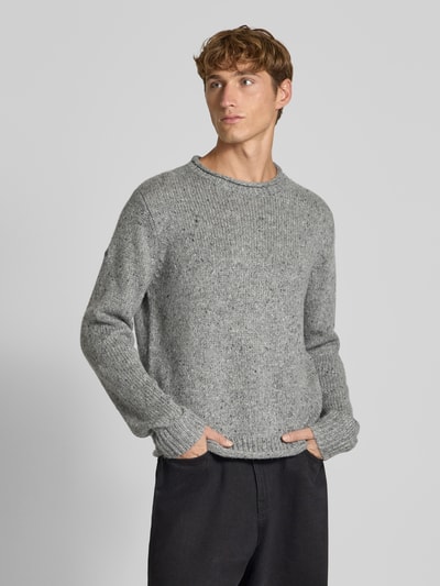 Superdry Sweter z dzianiny z okrągłym dekoltem model ‘Donegal Jumper’ Średnioszary 4