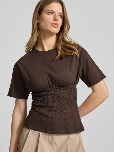 JJXX Tailliertes T-Shirt mit Rundhalsausschnitt Modell 'EVELYN' Mittelbraun 3