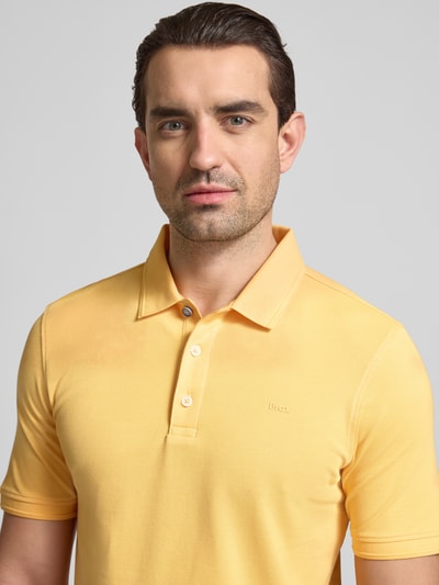 Brax Koszulka polo o kroju slim fit z Mieszanka bawełny Model 'Pete' Żółty 3