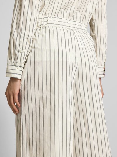 MAX&Co. Wide Leg Stoffhose mit Eingrifftaschen Modell 'GITANE' Ecru 3