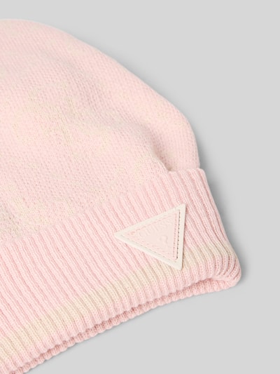 Guess Activewear Beanie mit Label-Patch Modell 'MARZIA' Rosa 2