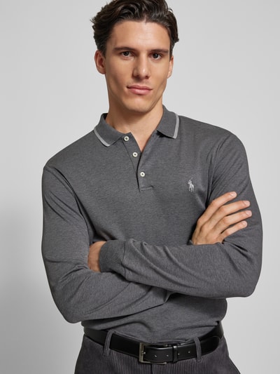 Polo Ralph Lauren Slim fit poloshirt met logostitching Antraciet - 3