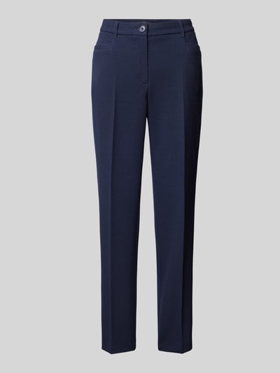 Betty Barclay Regular fit stoffen broek met structuurmotief Marineblauw - 2