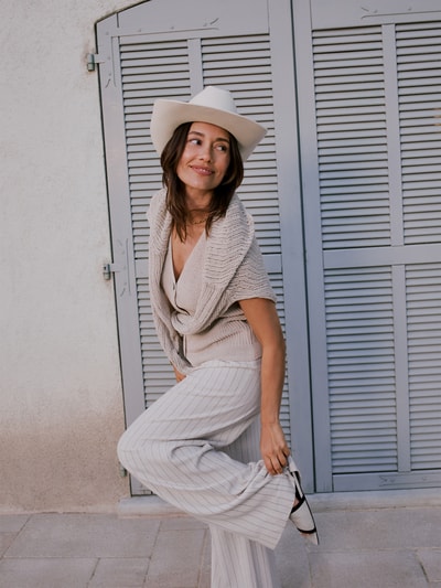 P&C* curated by Anna Schürrle Oversized Strickpullover aus Leinen-Mix Sand 6