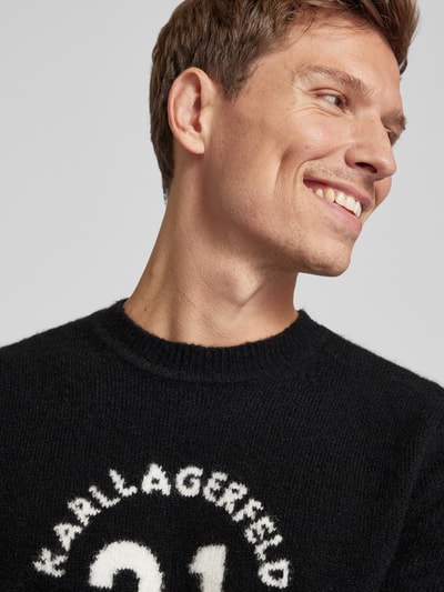 Karl Lagerfeld Gebreide pullover met labeldetails Zwart - 3