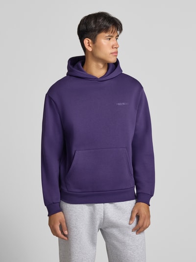 REVIEW Regular Fit Hoodie aus Baumwoll-Mix mit Label-Detail Purple 4