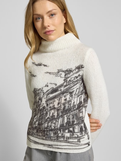Marc Cain Strickpullover mit Stehkragen Offwhite 3