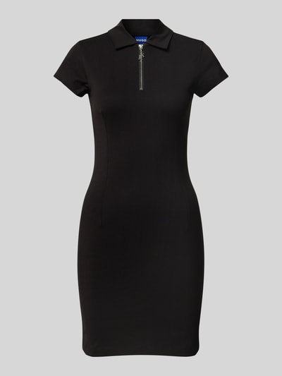 Hugo Blue Minikleid mit Reißverschlussleiste Modell 'Nera' Black 2