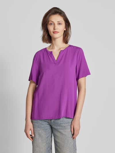 Montego Blouseshirt van viscose in effen design Paars - 4