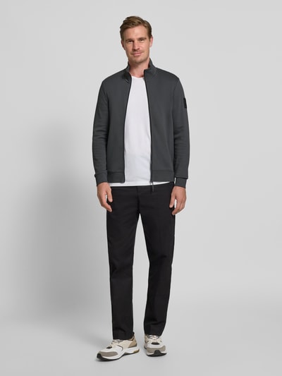 Tom Tailor Denim Regular fit sweatjack van katoenmix Antraciet - 1