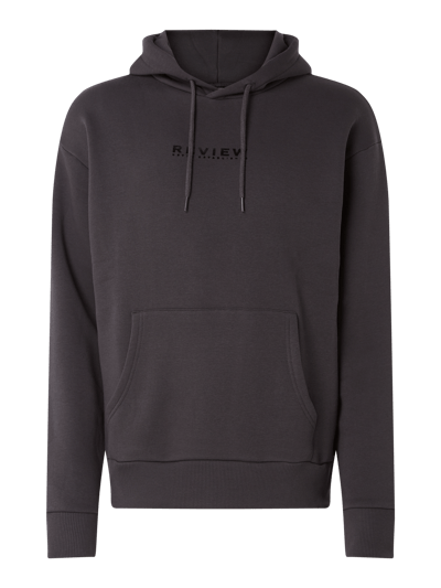 REVIEW Hoodie met logoprint Antraciet - 1