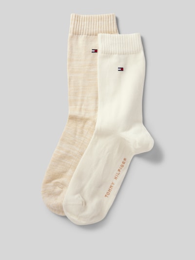 Tommy Hilfiger Socken aus Viskose-Mix im 2er-Pack Offwhite 1