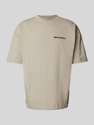 Multiply Apparel Oversized T-Shirt mit Label-Print Beige 2