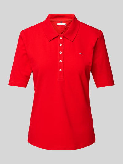 Tommy Hilfiger Poloshirt met korte knoopsluiting Kersenrood - 2