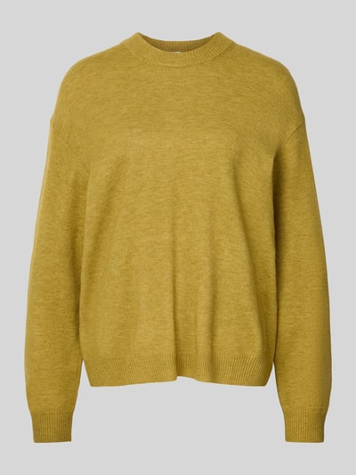 MANGO Loose Fit Strickpullover mit Woll-Anteil Oliv 2