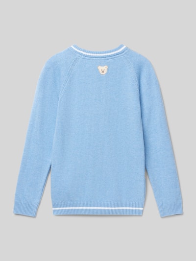 Steiff Gebreide pullover met ronde hals Bleu - 3