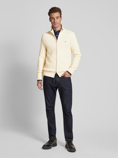 Gant Cardigan mit Strukturmuster Offwhite 1