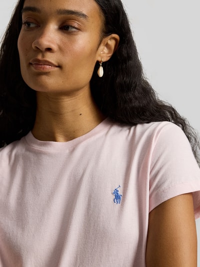 Polo Ralph Lauren Regular Fit T-Shirt aus reiner Baumwolle Hellrosa 3