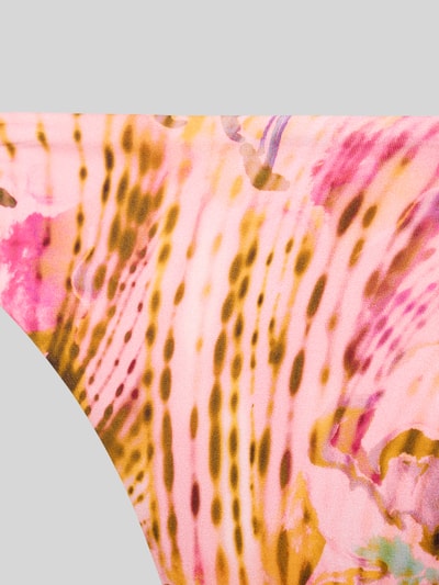 Produktfoto, Bikini-Slip im Allover-Look Modell 'INES' von Guess für Damen, weiches Material-Mix mit Stretch-Anteil, bunte Muster, körpernahe Passform.