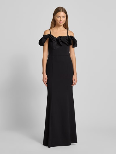 Christian Berg Cocktail Abendkleid mit Carmen-Ausschnitt Black 4
