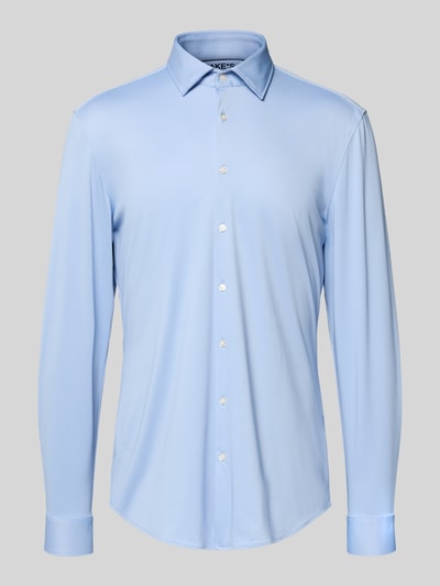 Jake*s Super slim zakelijk overhemd met kentkraag Bleu - 2