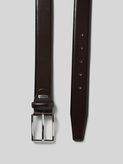 Monti Gürtel mit Label-Detail Dunkelbraun 3