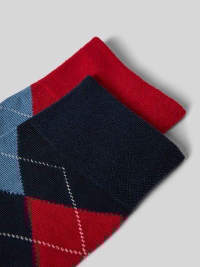 camano Sokken met elastische ribboordjes in een set van 2 paar Rood - 2