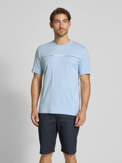 Tom Tailor Regular fit T-shirt van puur katoen Lichtblauw - 4