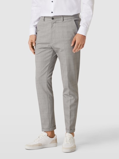 Cinque Grey Stoffen broek met all-over motief, model 'BODO' Middengrijs - 4