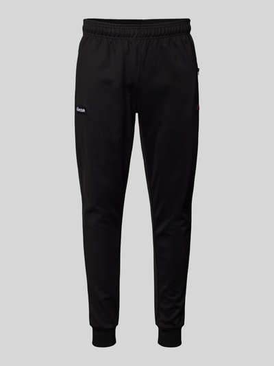 Ellesse Tapered fit trainingsbroek met labelbadges, model 'BERTONI' Zwart - 2