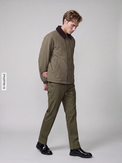 ONLY & SONS Bomberjacke mit Teddykragen Oliv 1