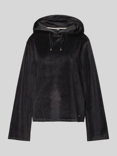 BOSS Hoodie met labeldetail, model 'Velluto' Zwart - 2