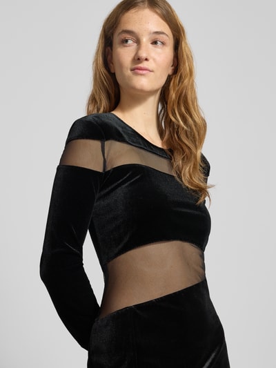 LeGer by Lena Gercke Midikleid mit Rundhalsausschnitt Modell 'Fray' Black 3