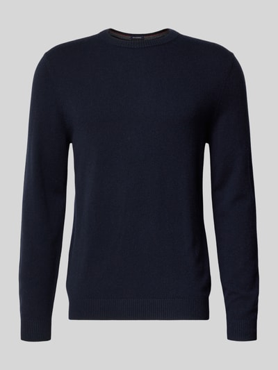 Christian Berg Men Regular Fit Kaschmirpullover mit Rundhalsausschnitt Marine 2
