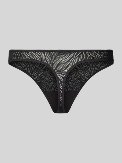 Calvin Klein Underwear String mit semitransparentem Design Black 3