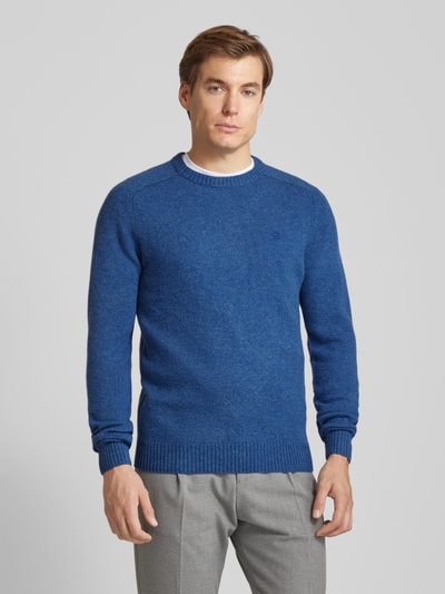 MCNEAL Wollpullover mit Label-Stitching Royal Melange 4