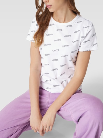 Levi's® T-shirt ze wzorem na całej powierzchni model ‘GRAPHIC’ Biały 3