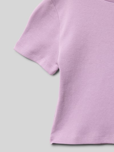 s.Oliver RED LABEL Slim Fit T-Shirt aus reiner Baumwolle Lavender 2