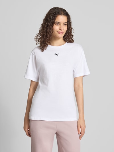 PUMA Relaxed Fit T-Shirt aus reiner Baumwolle Weiss 4