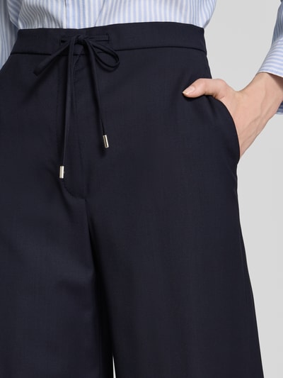 Max Mara Studio Szerokie spodnie o kroju oversized z czystej żywej wełny model ‘BERARD’ Granatowy 3