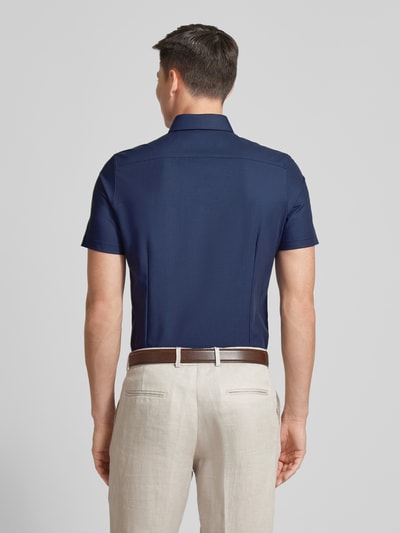 OLYMP Level Five Body fit zakelijk overhemd met 1/2-mouwen, model 'NEW YORK' Marineblauw - 5