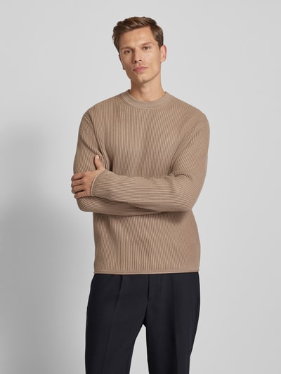 Drykorn Gebreide pullover met ronde hals, model 'LEANDO' Beige - 4